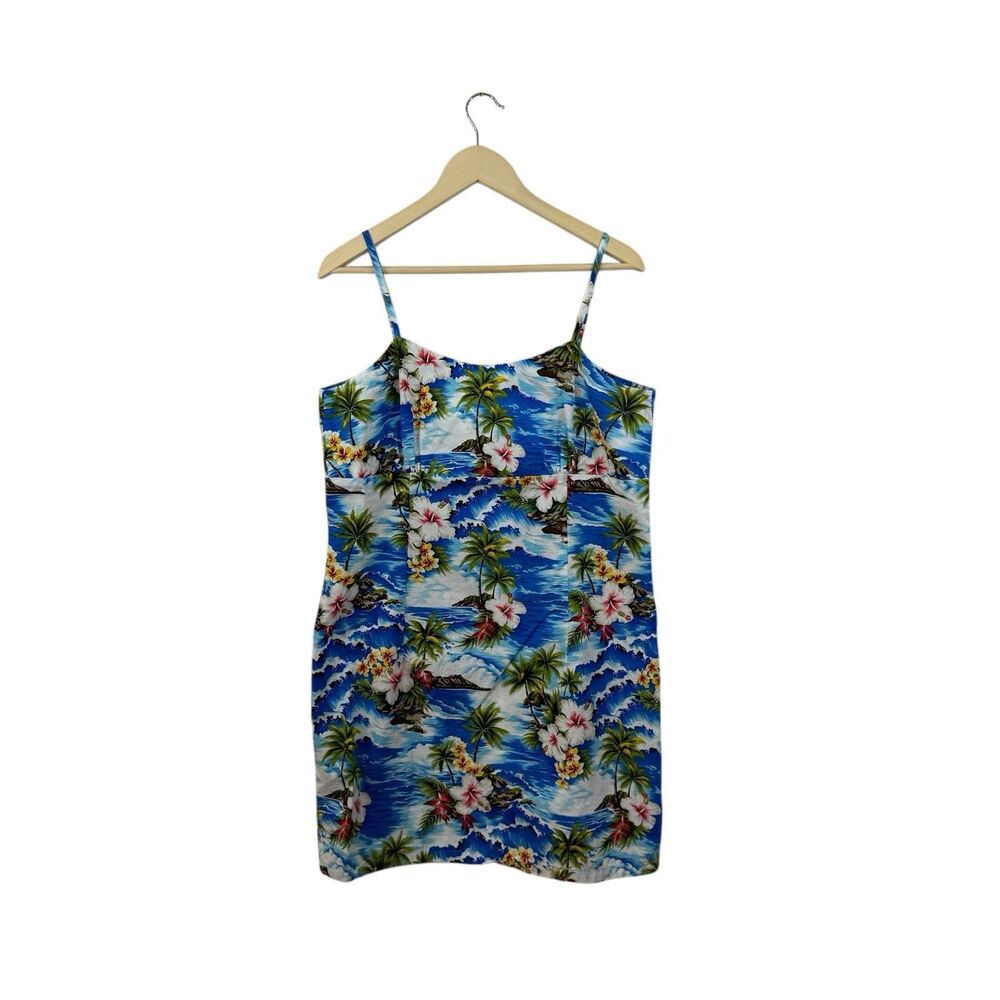 Pacific Legend Apparel X-Large Mini Dress Hawaiian Aloha Floral Cotton Womens